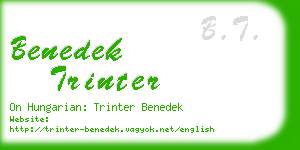 benedek trinter business card